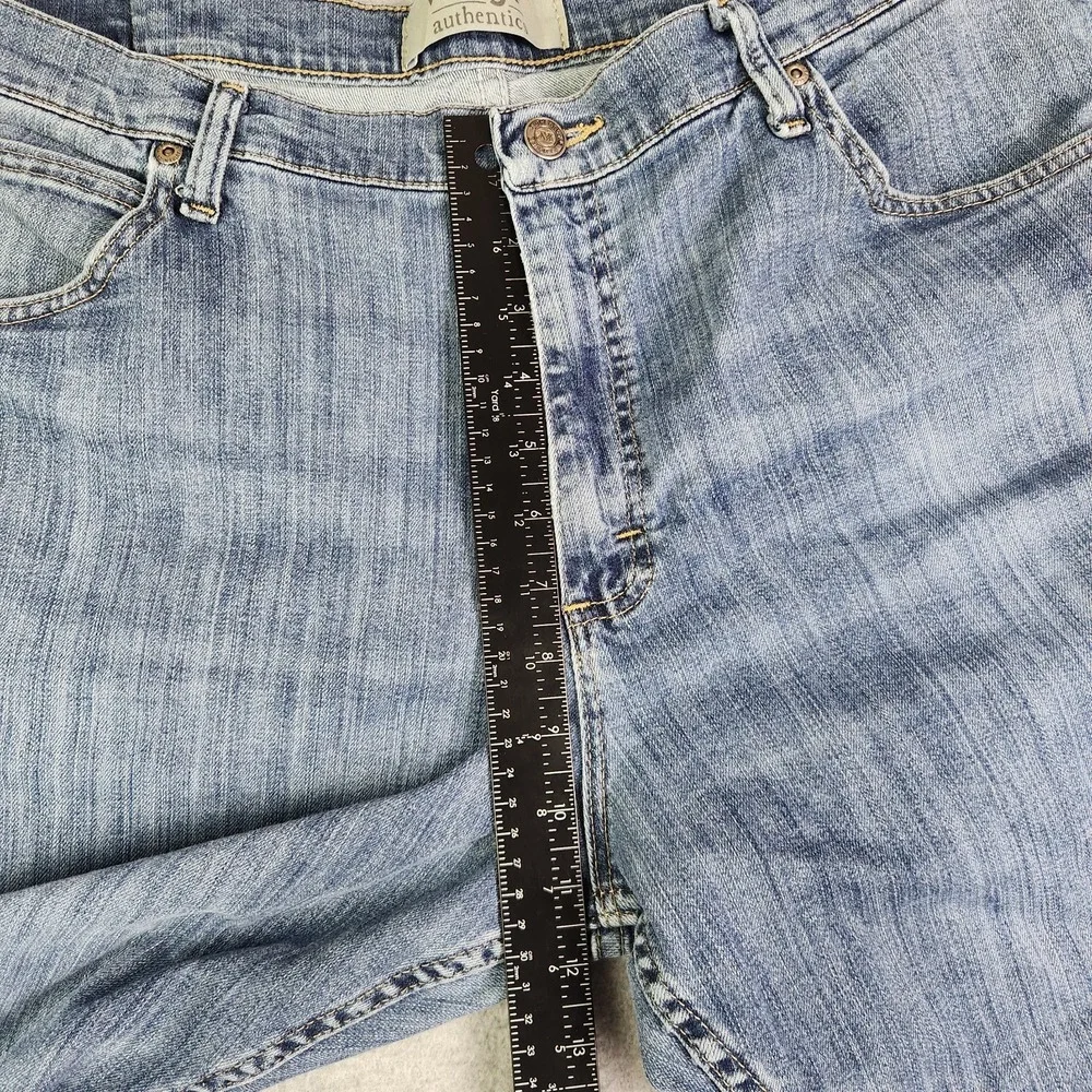 Wrangler Authentics Cropped Jeans Mens 38x28 Blue Denim Stretch Streetwear‎